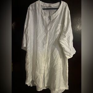 Linen swim robe